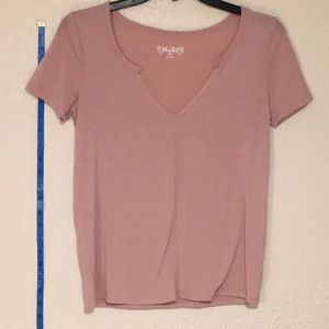 Pink V-Neck Shirt
